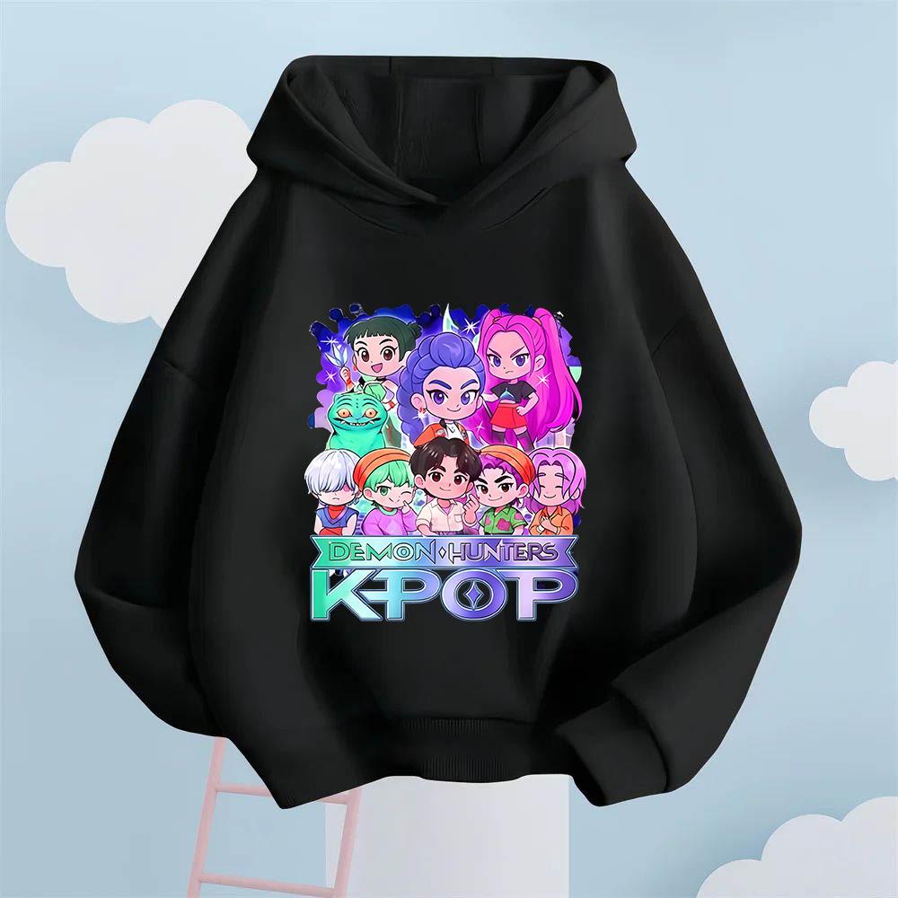 

Hoodies Sweatshirts Kids Unisex Cartoon Printed Comfort Hoodie Girls Fashion Pullover Long Sleeve Loose Casual Sweatshirt 110