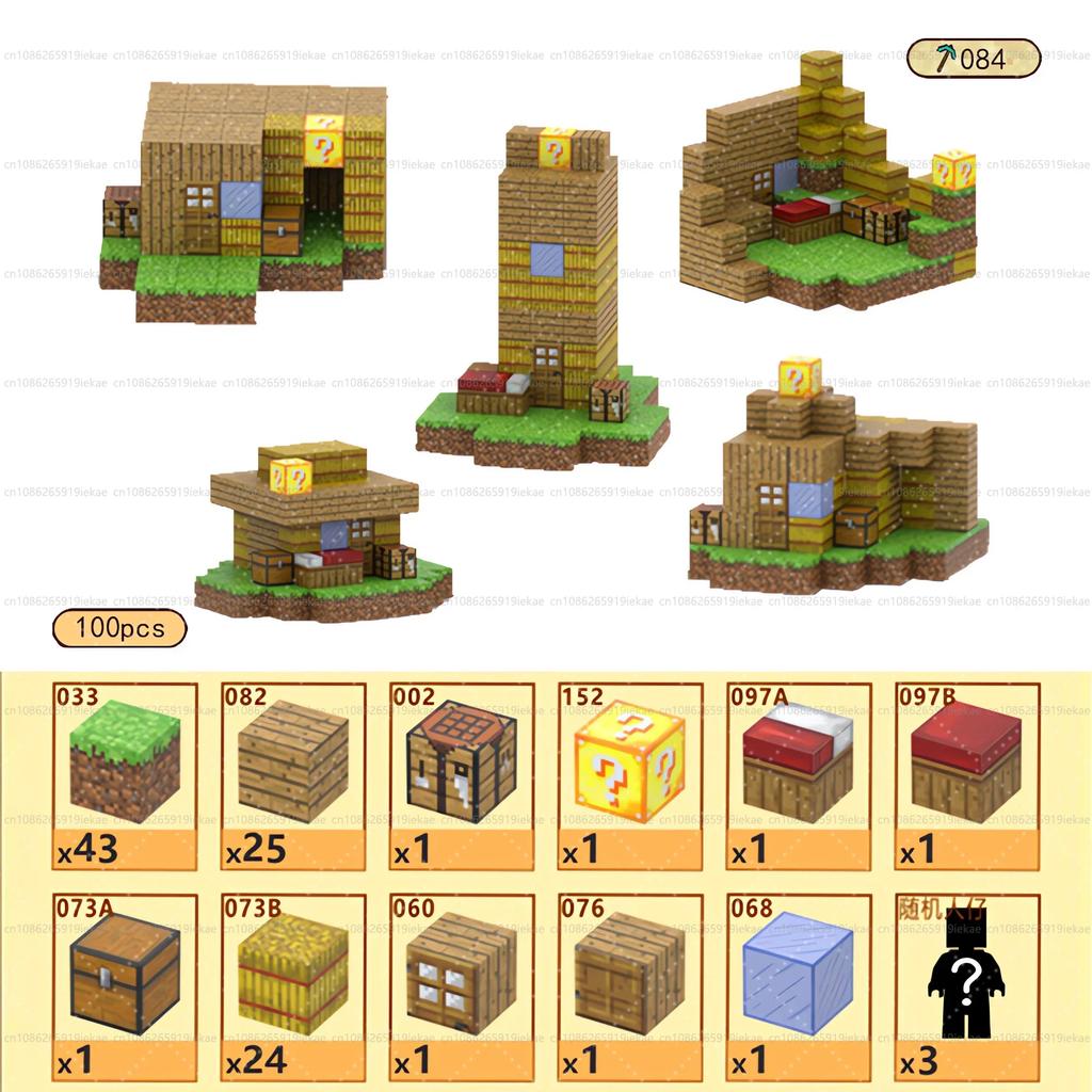 Magnetische Bausteine Mine World Magnetwürfel Wald Set für Junge Mädchen Kind Alter 3+ DIY Modell Kinder STEM Sensorisches Spielzeug Geschenk