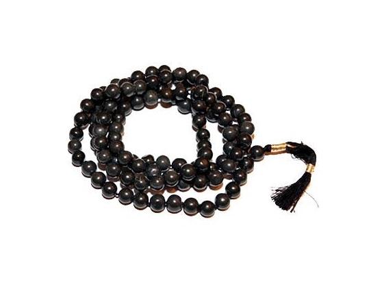 Чётки из Чёрного Агата: защита от зла (108 шариков), Black Hakik (Agate) Mala, Kalyan Puja 108 psc
