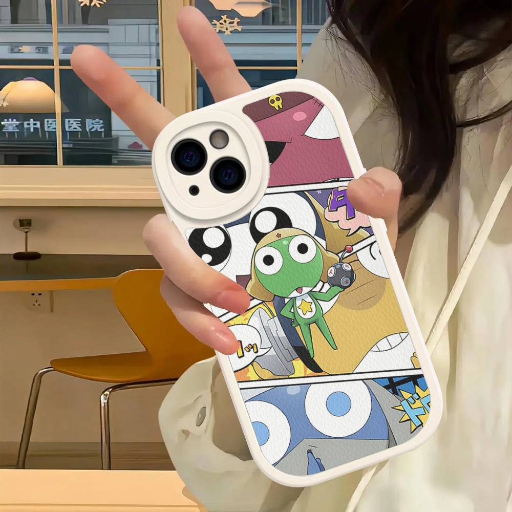New Keroros Gunsos Movie Soft Leather Phone Case For Iphone 13 15 Pro Max 12 Mini 11 14 16 Plus Covers
