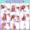 5In1 Nurse Pen Set Retractable Id Badge Clip Reels Holder Name Holder Ballpoint Pen Folding Scissors For Nursing Doctor