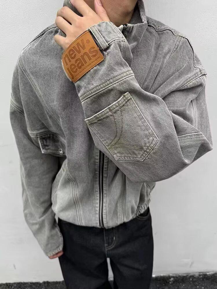 

Весна 2024 Женская ретро-джинсовая толстовка средней длины с капюшоном M