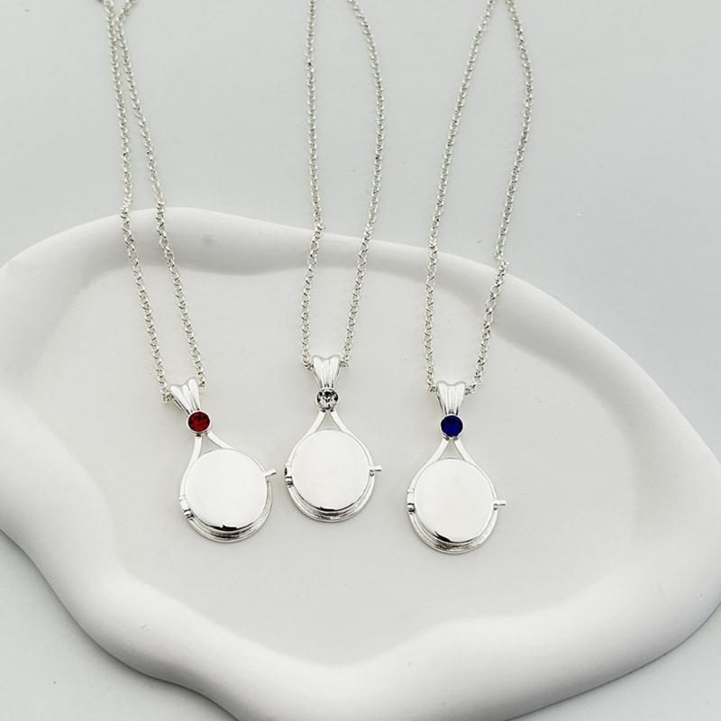 3-Color Opening and Closing Shell-shape Box Pendant Necklace Romantic Party Jewelry Fashion Clavicle Chain for Women