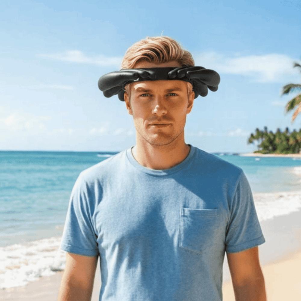 Detachable Funny Hand Sun Hat Hair Hoop Sun Protection Quirky Hairband Friends Party