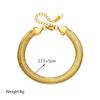Gold Herringbone Snake Chain Bracelet, Adjustable Flat Snake Bone Bangle, Elegant Chunky Jewelry for Women Daily Wear Gift