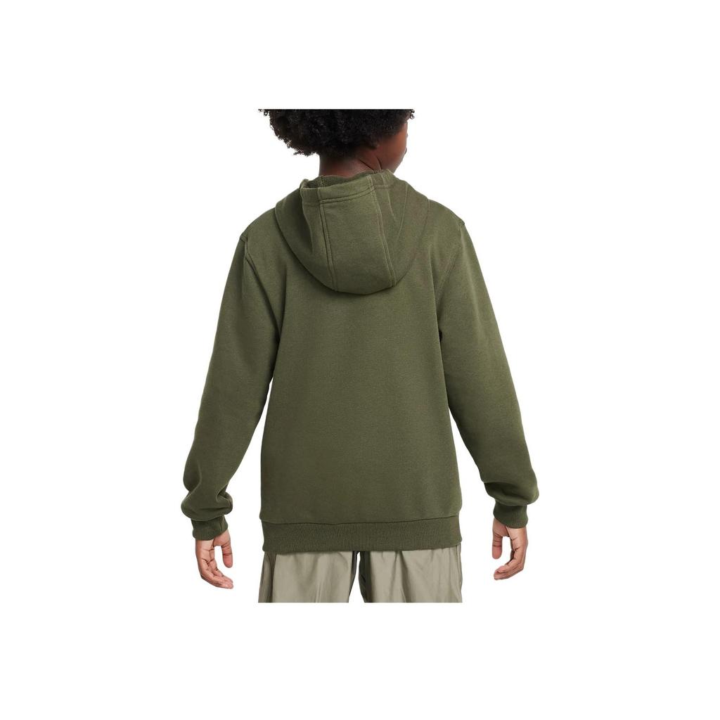 Nike Sportswear Club Logo Hoodie Sweatshirt Kids Tops Khaki-Green FN9100-325