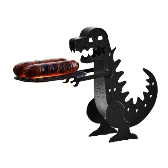 Zabawny Uchwyt na Kiełbaski BBQ Odporny na Rdzę Odporny na Ciepło Przenośny Campingowy Uchwyt na Grilla do Hot Dogów Przenośny Stojak Stojak na Kiełbaski