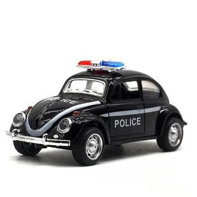 1/32 Alloy Beetle Police Car, Fire Truck, Regenerative Car Model, Children's Toy, Birthday Gift