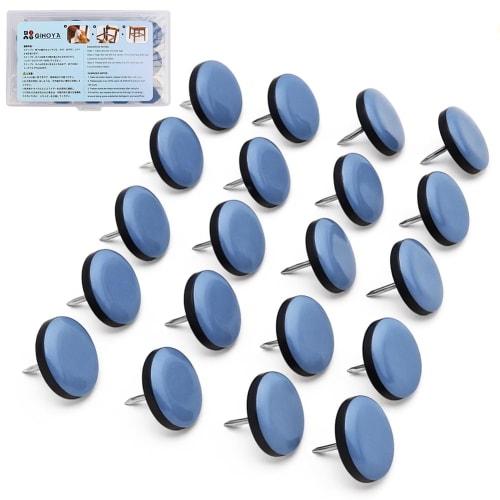 

Ginoya Furniture Sliders, 20-Pack 25mm Round Furniture Moving Pads with Nails for Easy Moving, Scratch-Resistant, and Soundproof