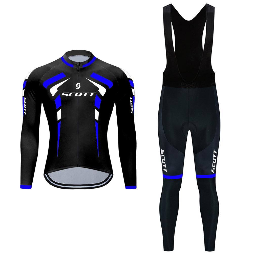 2026 Autumn Breathable Cycling Suit Autumn and Winter Cycling Suit Long Sleeve Strap Suit Mountain Road Bike