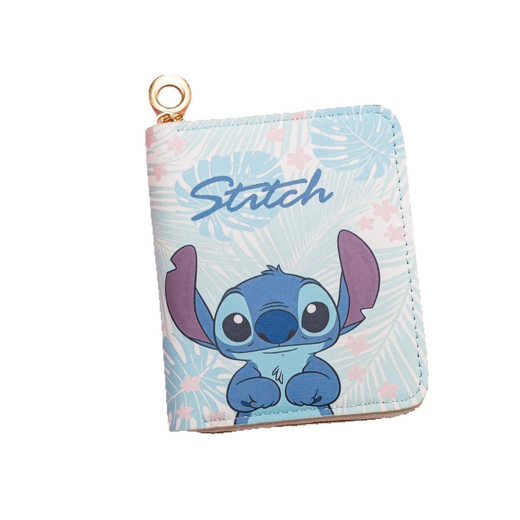 2025 Cartoon Stil Stitch PU Geldbörse: Unisex Kurzes Reißverschluss-Münzfach & Ausweishalter