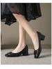 Women's Chunky Heel Low-Cut Work Shoes for Autumn