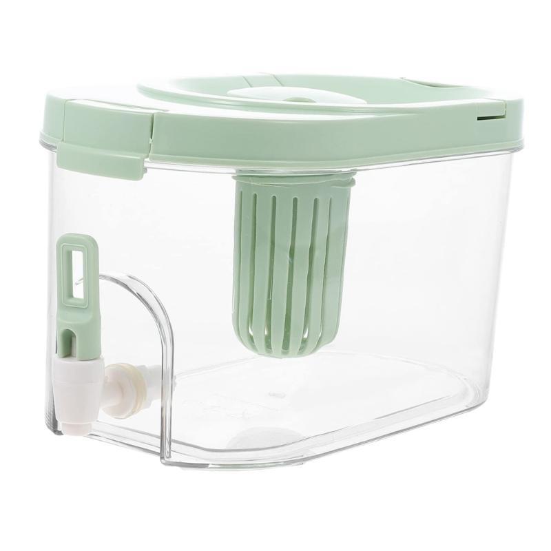 Portable Refrigerator Plastic Drink Dispenser With Tap Leak Proof Iced Beverage Container for Cocktails Juice Storage