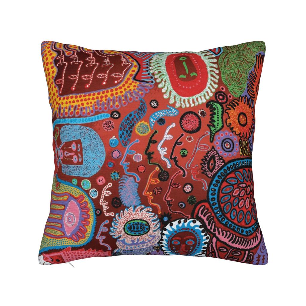 Yayoi Kusama Art Square Pillow Case Polka Aesthetic Cushion Cover Vintage Zippered Decorative Throw Pillow Case Cover for Seat