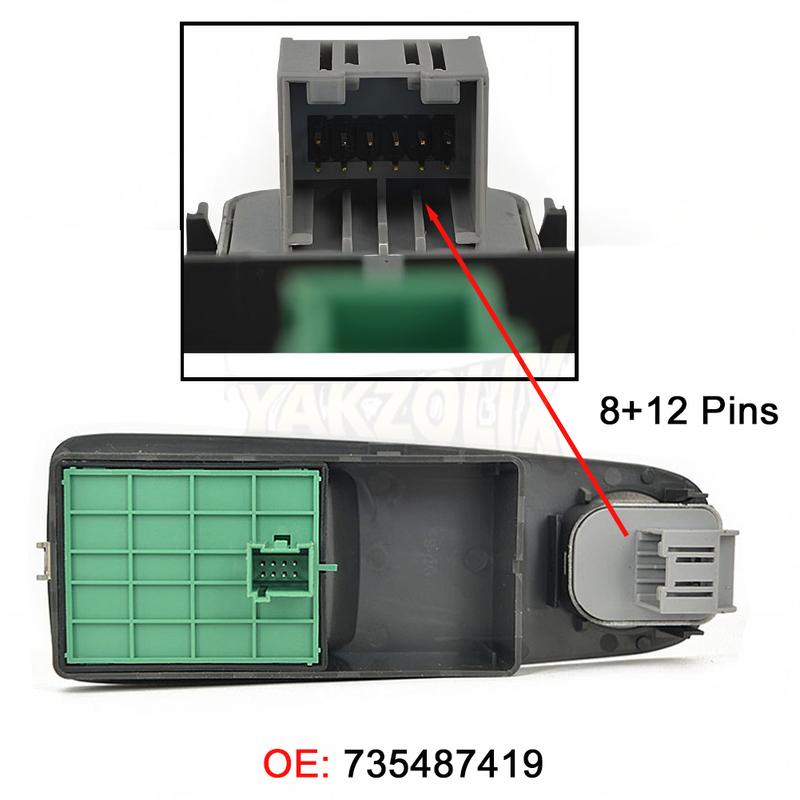 Power Window Switch Triple Button For Fiat Ducato Doblo Citroen Relay Jumper Peugeot Boxer 2006 - 2014 735421419 735487419