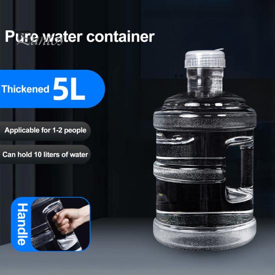 Twist Off Cap Container Plastic Water Jug with Handle And Leakproof Cap, Reusable Durable Portable Drinking Bottle, Transparent Storage for