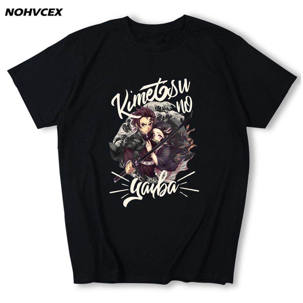 Anime Demon Slayer Funny Cartoon T Shirt Otaku Demon Slayer Tanjiro Men Summer Kimetsu No 3XL