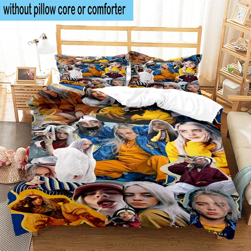 3PCS Bi-llie Music Artwork 3pcs Bedding,Including 3PCS Duvet Cover And 2pcs Pillowcases Perfect for Christmas,Ideal for Bedroom, Dormitory
