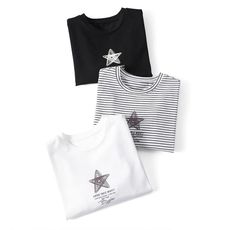 Boy's Casual Long-Sleeve Cotton Blend T-Shirt