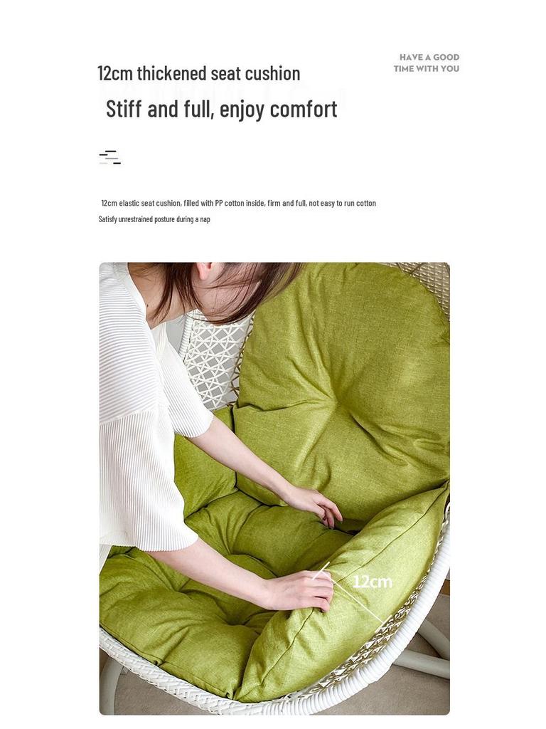 Thickened Cushion for Hanging Chair: Backrest for Dormitory, Bedroom, or Balcony Cradle Swing