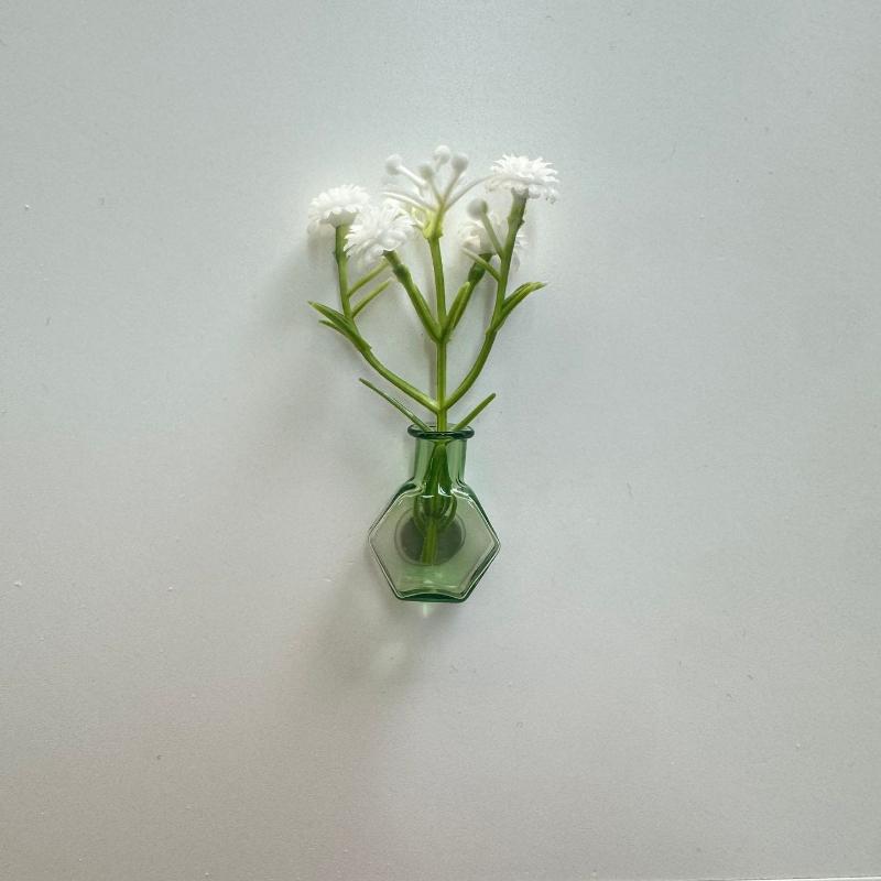 Mini Glass Bottle Flower Vase Fridge Magnets Big Small Sizes For Home Kitchen Diy Decoration Ornaments