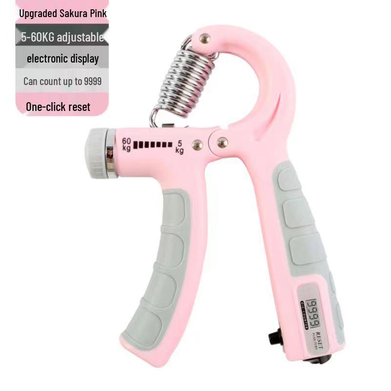 Adjustable Grip Strength Trainer (5-100kg) with Counter for Finger & Arm Muscle Training for Adults & Students