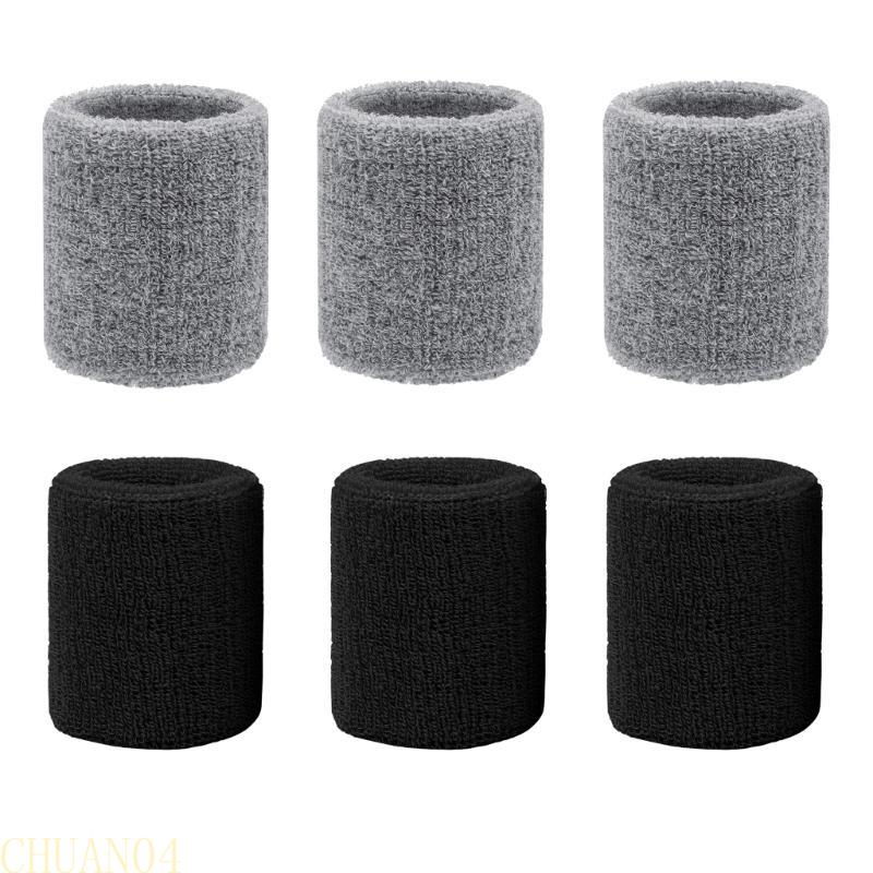 A1A2 6PCS Sports Wrist Sweatbands Sports Wrist Bands Absorbent Sweatbands for Kid Adult Athlete Football, Basketball