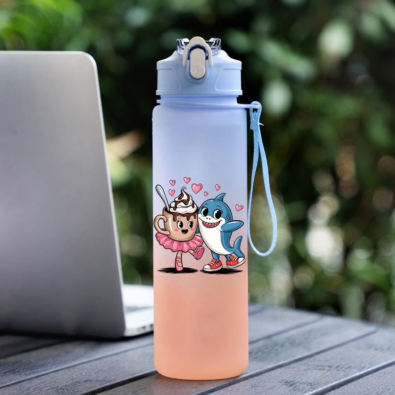Tuang Tuang Tuang Printed 750Ml Water Bottle Anime Cartoon Large Capacity Drinking Cup Portable Outdoor Sports Water Cup Children Gift