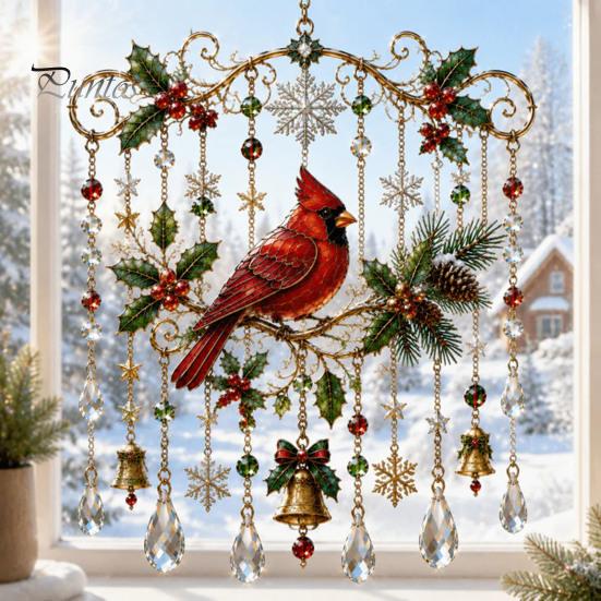 Lichtfangende Ornamente für Kamin Weihnachts-Windspiel, Acryl-Sonnenfänger für Außenbereich Garten Terrasse Dekorative Sonnenlichtfänger Deko, Hängend im Hof