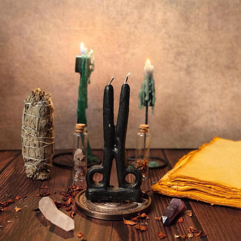 Scissor Candle Hecate Jyotish Mystic Mall Decorative Soy Blend Wax Candle