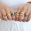 Verstellbarer Blumen Emaille Ring Bunter Tropföl Öffnungsring Schmuck Minimalistischer Blumen Fingerring Geschenk