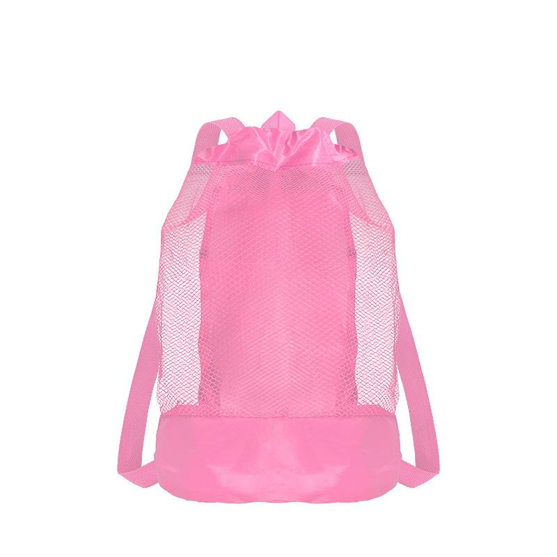 Extra-Large Sand-Resistant Drawstring Beach Backpack Kids Pool Toys Storage Bag For Shell Collecting