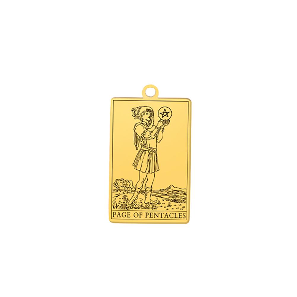 Suit of Pentacles Tarot Cards Vintage Amulet Pendant for Necklaces Suit of Swords Traditional Tarot Art Minor Arcana Wholesale