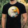 T-Shirt Herren Adler Portrait Motiv Baumwolle Größe XS bis 5XL