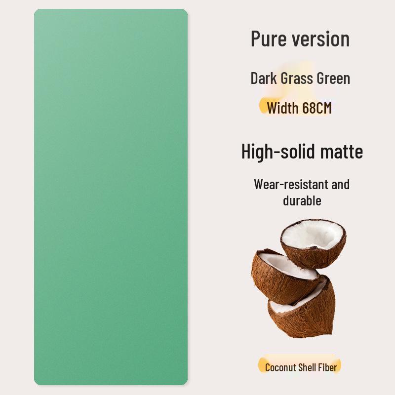 

Матовый коврик для йоги из полиуретана и натурального каучука - Нескользящий, Износостойкий, Амортизирующий коврик для упражнений и танцев 183*68*0.5cm Mat Only