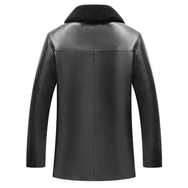 Зимняя кожаная мужская куртка — фото 3