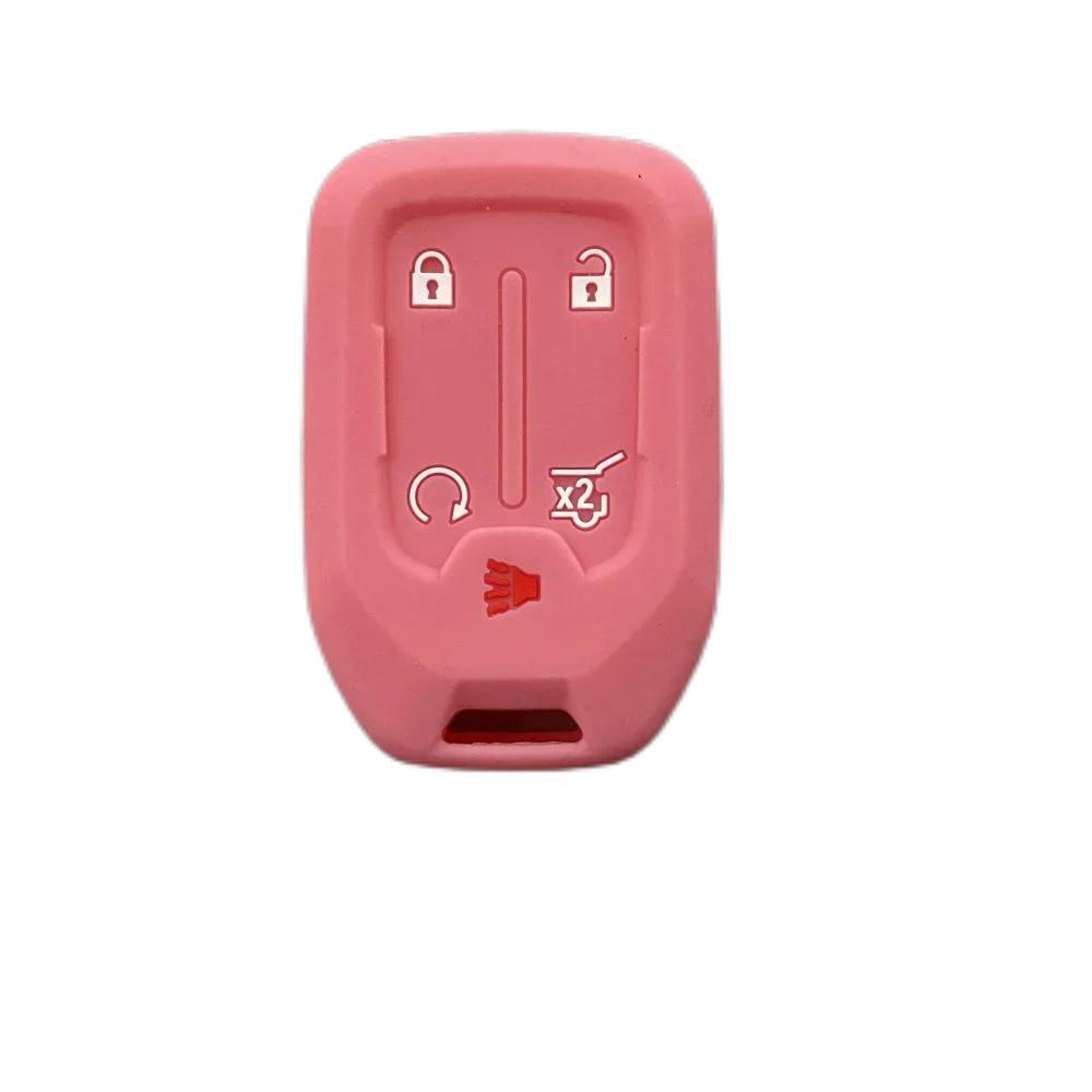 5 Buttons Silicone Car Key Case Skin Protector Cover for Chevrolet Tahoe Silverado Suburban GMC Terrain Acadia YUKON XL Sierra