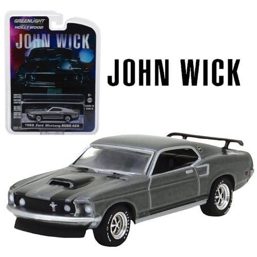 

Greenlight 1/64 Голливудская серия 18 Джон Уик (2014) 1969 Ford Mustang Boss 429 Литая модель автомобиля