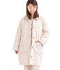 Eye Cotton Quilted Knit Gown with Crystal for Cold Weather Winter Hospital 43011 K's 100% Pattern, Lined, Women, Material, Wear, (Ivory, M-L)
