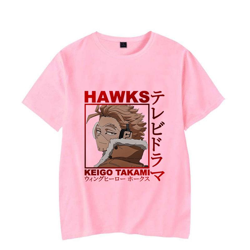 Hot Hawks Print T-shirt Summer Anime T Shirt Women Men Fashion Y2k Short Sleeve Loose Shirts