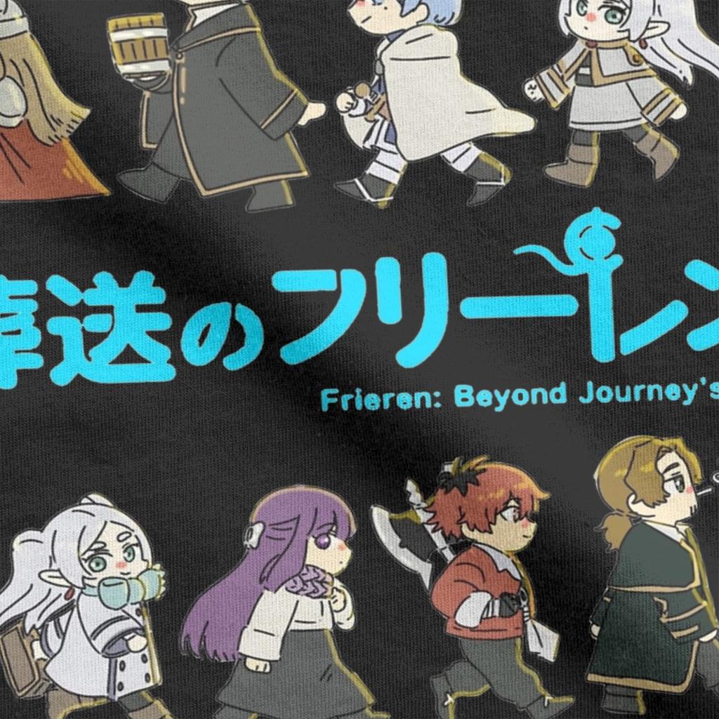 Frieren Trička s plnou postavou pro muže Bavlna Móda pro pánské tričko Kulatý výstřih Anime Tričko Krátký rukáv Topy Originální