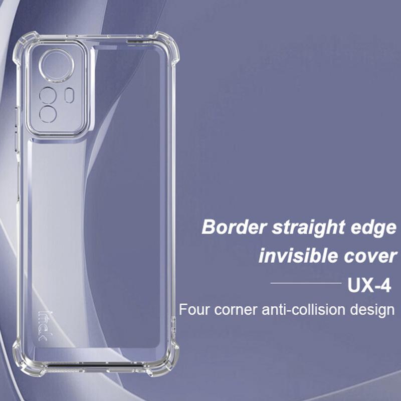 Seria IMAK UX-4 Etui do Xiaomi Redmi Note 12S 4G Etui Prosta Ramka Cztery Narożniki Odporne na Wstrząsy Przezroczyste Pokrowiec TPU