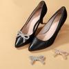 Fashionable Bowknot Shoe Accessory with Rhinestone Charm for Jewelry Enthusiasts