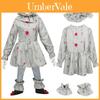 Pennywise Clown Halloweenkostüm für Kinder Perfekt für Schulpartys