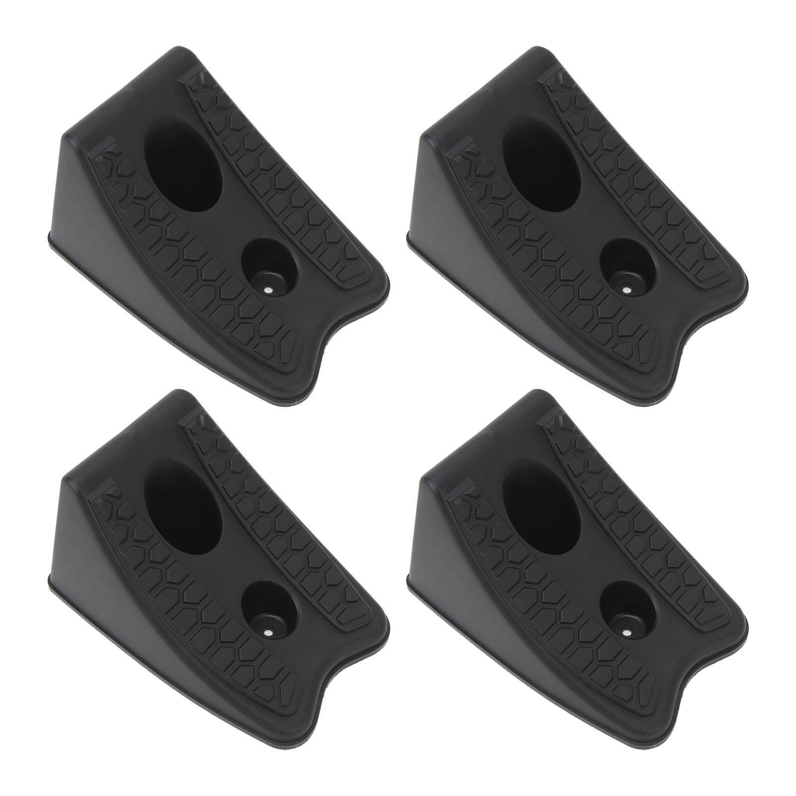 

4pcs Wheel Chocks Heavy Duty Triangular Tire Stopper Block Set Anti Slip Base for Car Trailer RV