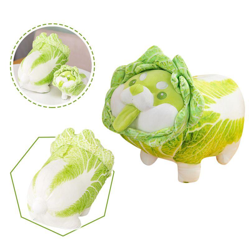 Cabbage Shiba Inu Dog Cute Vegetable Fairy Anime Plush Toy Fluffy Doll Stuffed