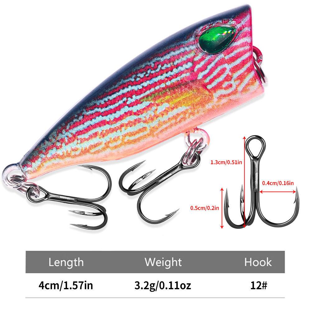 

Lure Wave Crawling Fake Bait3DPrint4cm3.2gFloating Water12Bionic Lure Set for Bass and Red Snapper 4cm-3.2g-12