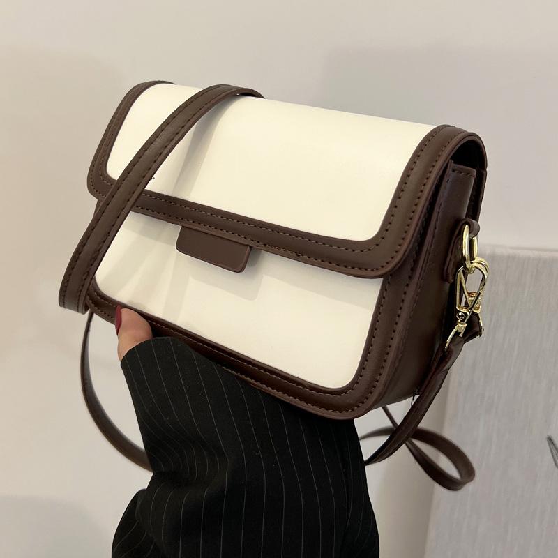 2025 New High-end Simple Retro Fashion Messenger Bag Women's Bag Shoulder Bag Versatile Foreign Style Internet Celebrity Small Square Bag