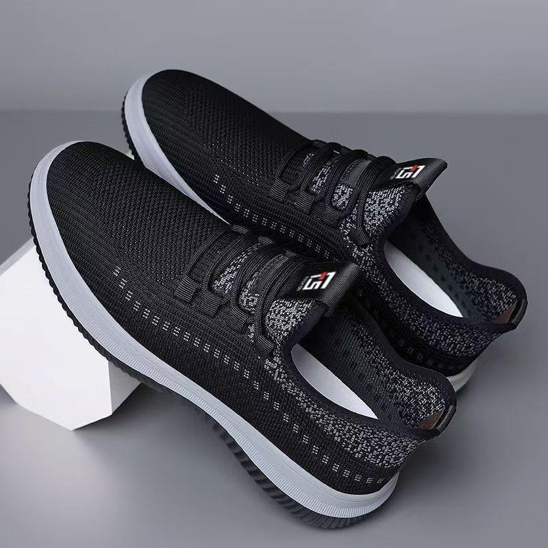 One-pedal Mesh Breathable Fly-woven Casual Sports Shoes Men's Lightweight Work Shoes Men's Shoes Old Beijing Cloth Shoes Men's
