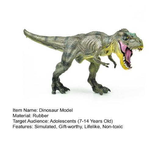 דינוזאור טירנוזאור רקס צעצוע פעולה מודל דינו ריאליסטי עם לסת ניתנת להזזה צעצועון T-Rex ידידותי לסביבה לילדים משחק דמיוני חינוך